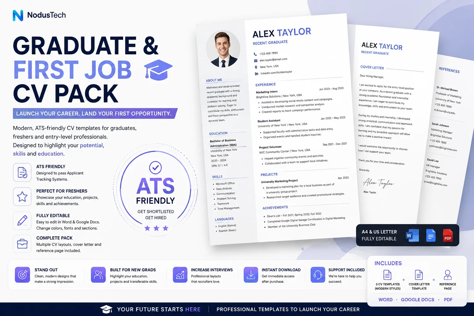 Graduate & First Job Resume Bundle